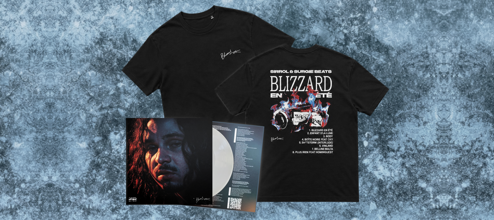 Pack Vinyle + T-Shirt Blizzard en été